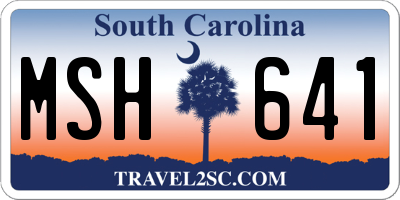 SC license plate MSH641