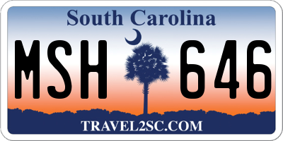 SC license plate MSH646