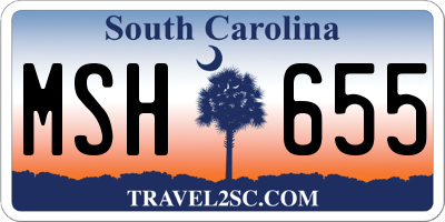 SC license plate MSH655