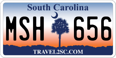 SC license plate MSH656