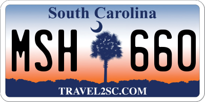 SC license plate MSH660