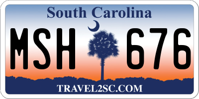 SC license plate MSH676