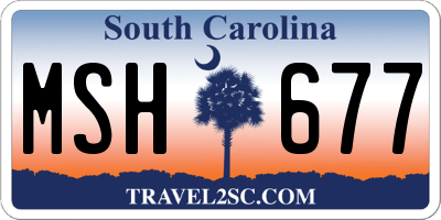 SC license plate MSH677