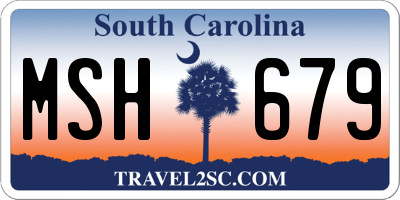 SC license plate MSH679