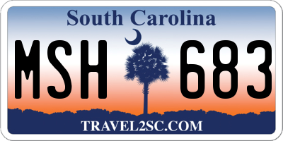 SC license plate MSH683