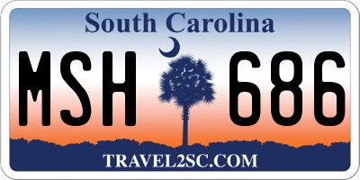 SC license plate MSH686