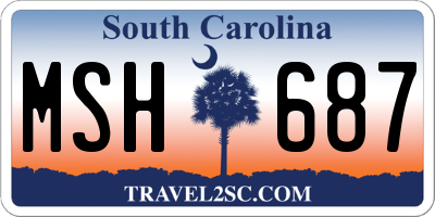 SC license plate MSH687