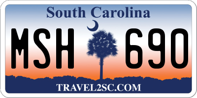 SC license plate MSH690
