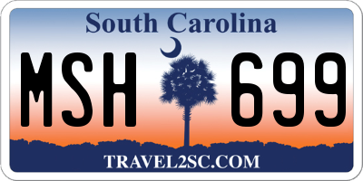 SC license plate MSH699