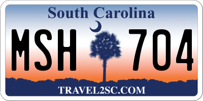 SC license plate MSH704