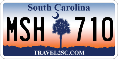 SC license plate MSH710