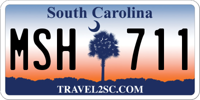 SC license plate MSH711