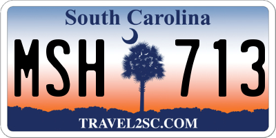 SC license plate MSH713