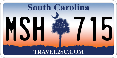 SC license plate MSH715