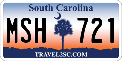SC license plate MSH721