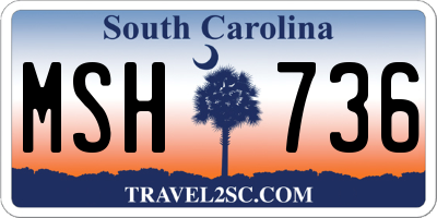 SC license plate MSH736