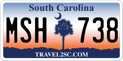 SC license plate MSH738