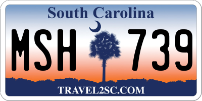 SC license plate MSH739