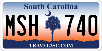 SC license plate MSH740