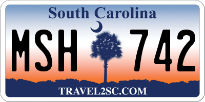 SC license plate MSH742