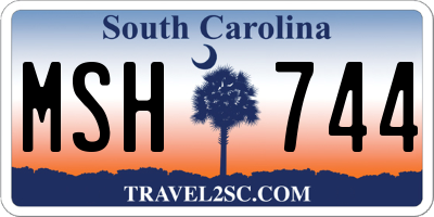 SC license plate MSH744