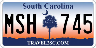 SC license plate MSH745