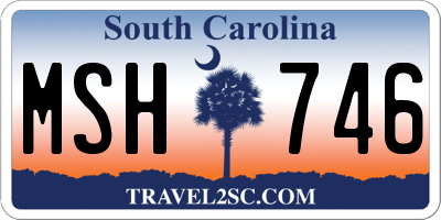 SC license plate MSH746