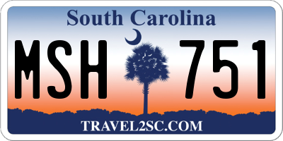 SC license plate MSH751