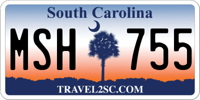 SC license plate MSH755
