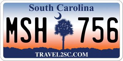 SC license plate MSH756