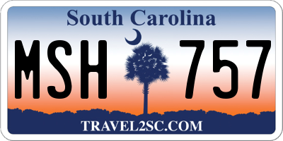 SC license plate MSH757
