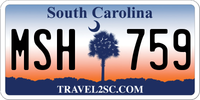 SC license plate MSH759