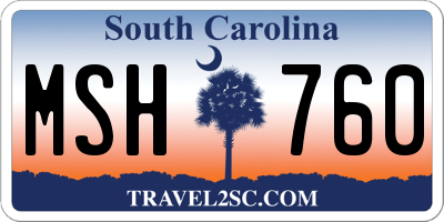 SC license plate MSH760