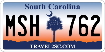SC license plate MSH762