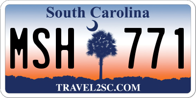 SC license plate MSH771
