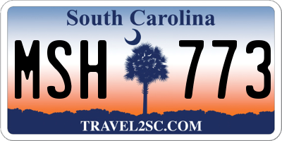 SC license plate MSH773