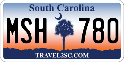 SC license plate MSH780