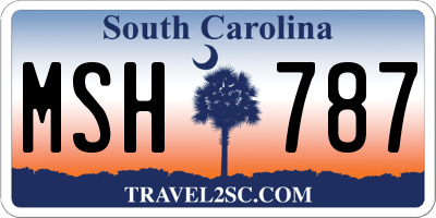 SC license plate MSH787