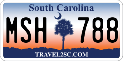 SC license plate MSH788