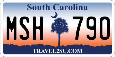 SC license plate MSH790
