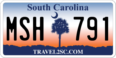 SC license plate MSH791