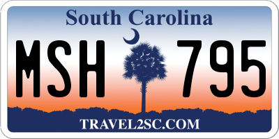 SC license plate MSH795