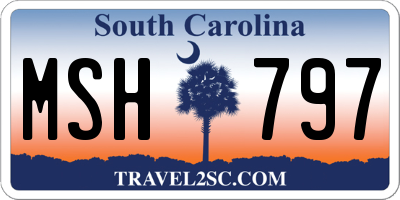 SC license plate MSH797