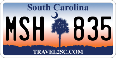 SC license plate MSH835