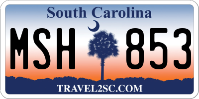 SC license plate MSH853