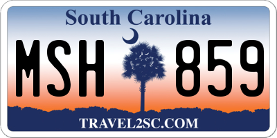 SC license plate MSH859