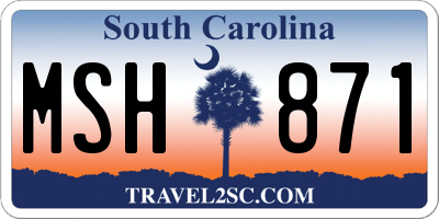 SC license plate MSH871