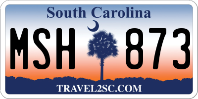 SC license plate MSH873
