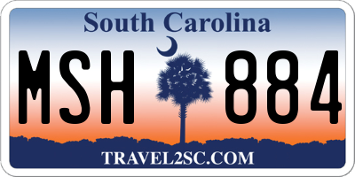 SC license plate MSH884