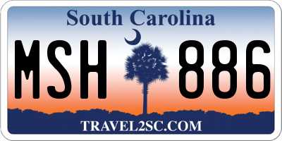 SC license plate MSH886